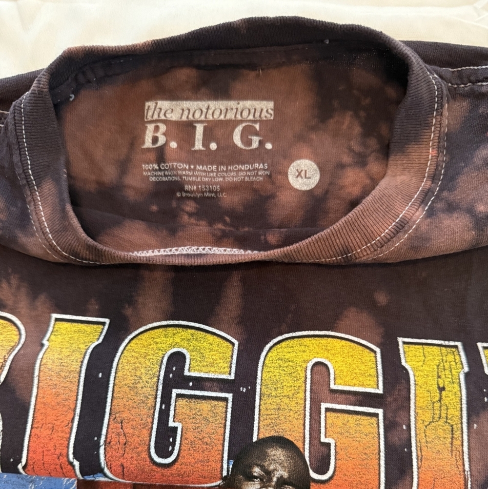 Biggie Smalls Tie-Dye T-Shirt XL 0023 - Picture 2 of 2